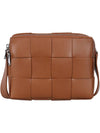 Cassette Intrecciato Leather Cross Bag Brown - BOTTEGA VENETA - BALAAN 6