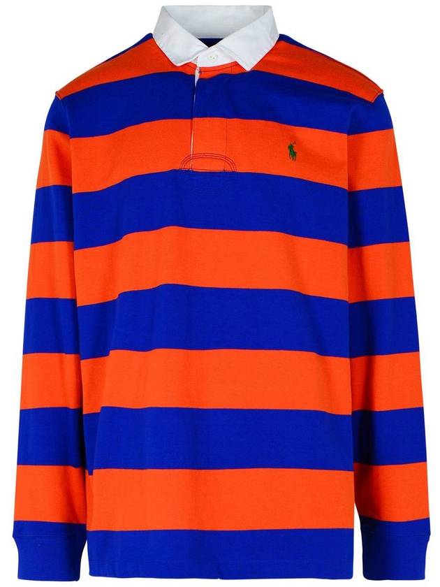 Striped Polo Shirt Orange Royal - POLO RALPH LAUREN - BALAAN 2