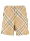 Check Swim Shorts Beige - BURBERRY - BALAAN 2