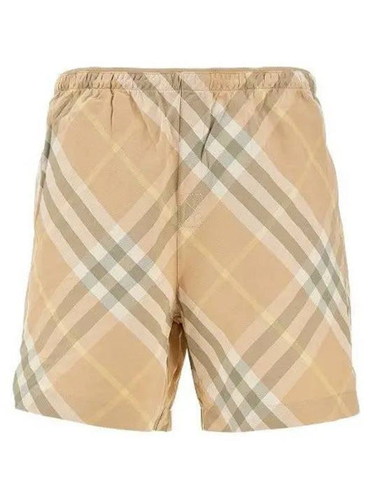 Check Swim Shorts Beige - BURBERRY - BALAAN 2