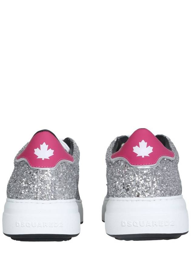 bumper glitter low top sneakers silver - DSQUARED2 - BALAAN 4