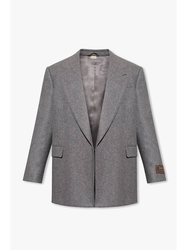 Wool Cashmere Formal Jacket Light Grey - GUCCI - BALAAN 2