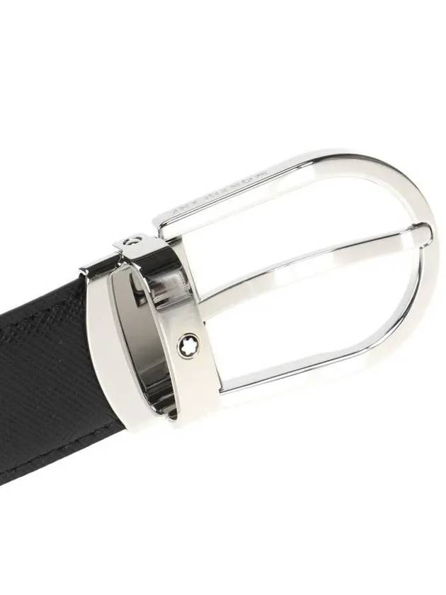 Man's Classic Reversible Leather Belt Black Brown - MONTBLANC - BALAAN 5