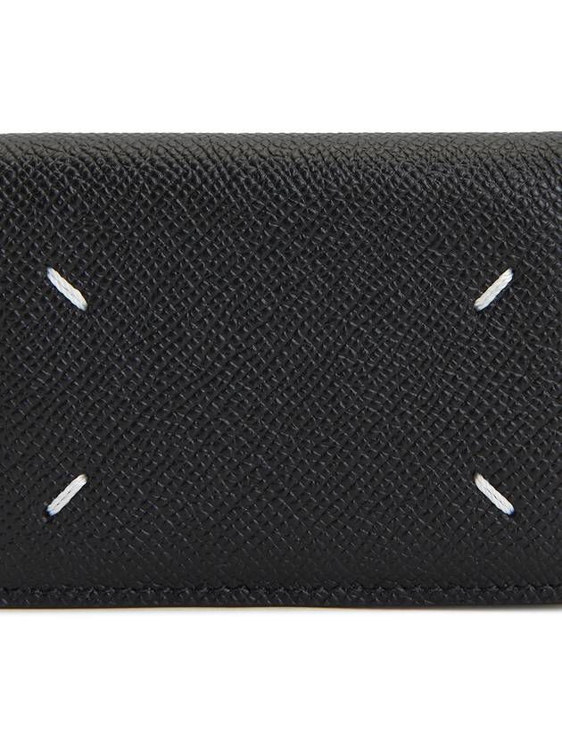 Four Stitch Logo Leather Half Wallet Black - MAISON MARGIELA - BALAAN 8