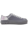 Cotton Check Low Top Sneakers Grey - BURBERRY - BALAAN 3