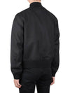 Zip-Up Wool Bomber Jacket Black - BURBERRY - BALAAN 6