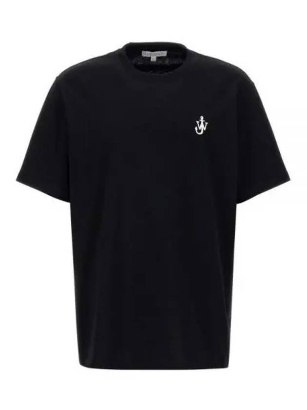 Anchor Embroidery Short Sleeve T-Shirt Black - JW ANDERSON - BALAAN 2