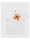 Women's Flower Cotton Short Sleeve T-Shirt White - GANNI - BALAAN 2