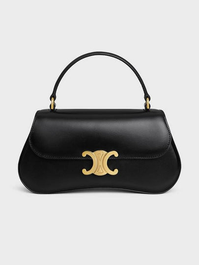 Teen Lola Triomphe Shiny Calfskin Tote Bag Black - CELINE - BALAAN 2