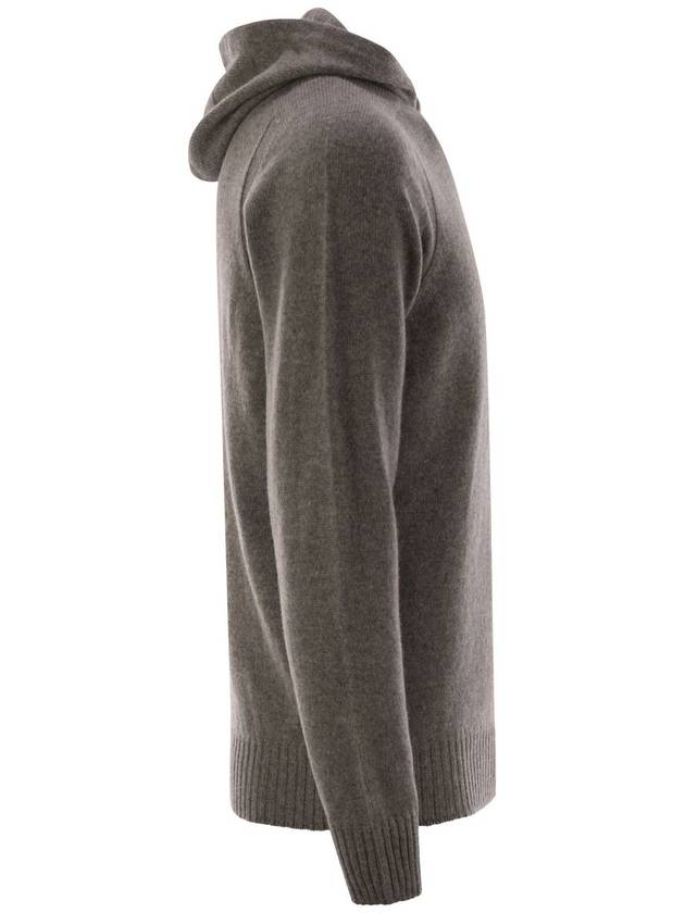 Virgin wool sweater with hood - TAGLIATORE - BALAAN 3