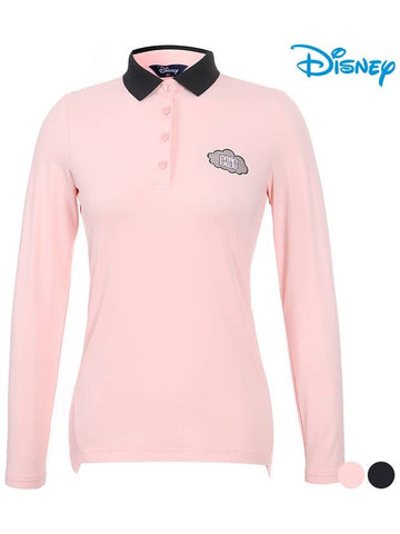 color combination cut mesh long sleeve collar t-shirt DL1LTS003 - DISNEY GOLF - BALAAN 1