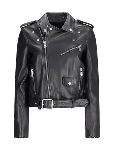 BIKER JACKET IN SOFT NAPPA - PINKO - BALAAN 1