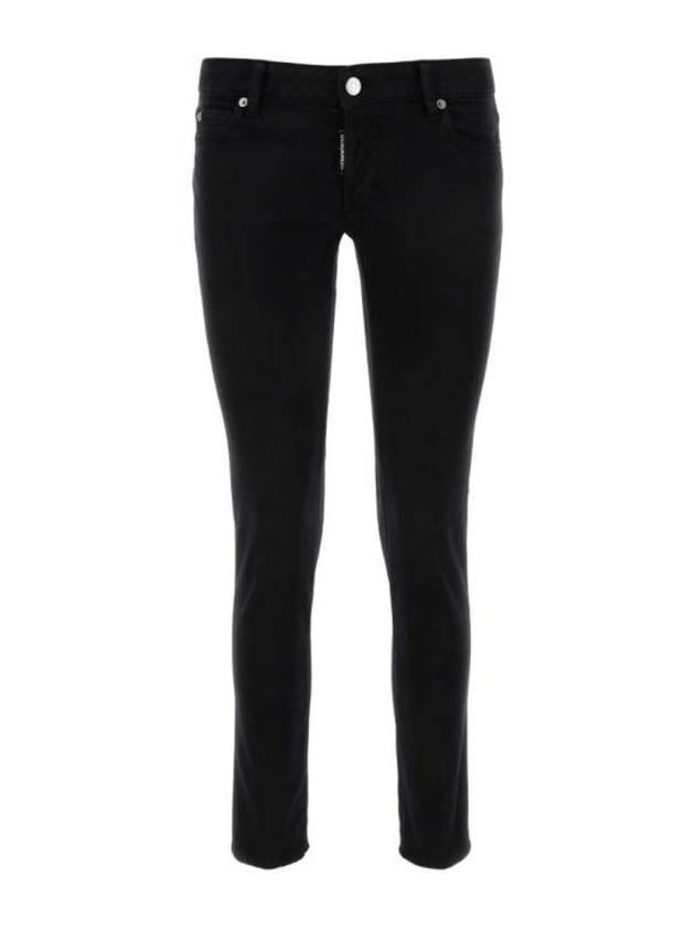 Jennifer Cropped Skinny Jeans Black - DSQUARED2 - BALAAN 2