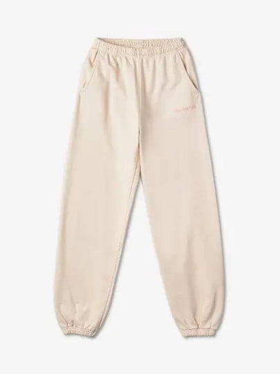 Serif Logo Cotton Track Pants Cream - SPORTY & RICH - BALAAN 2