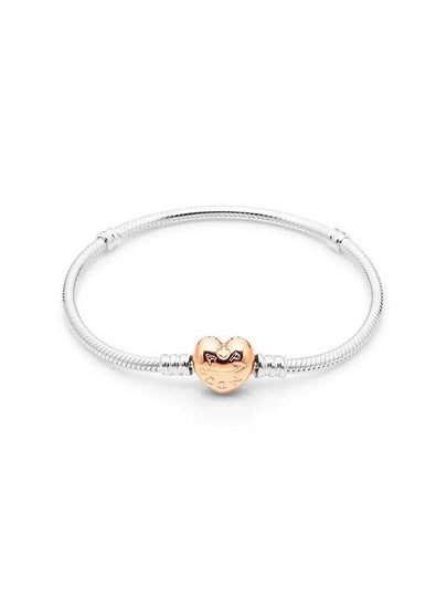 Moments Heart Clasp Snake Chain Bracelet Silver - PANDORA - BALAAN 2