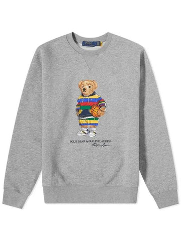 Bear Print Cotton Sweatshirt Grey - POLO RALPH LAUREN - BALAAN 1