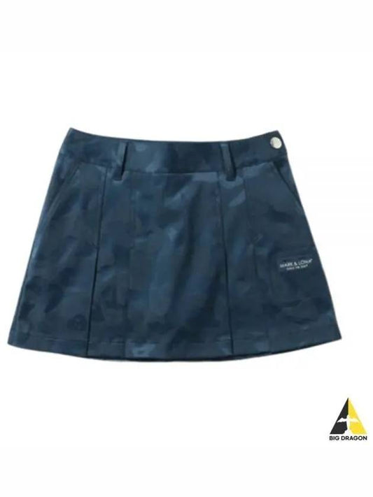 Golf Gauge Jacquard MLW 3A AE01 NAVY Women s Mini Pleated Skirt - MARK & LONA - BALAAN 2