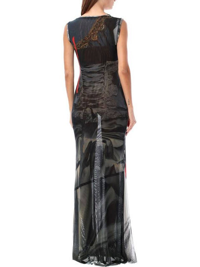 Ottolinger Mesh Maxi Dress Print - OTTOLINGER - BALAAN 2