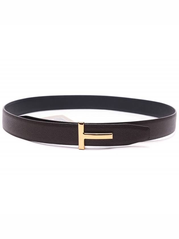 Men's T-Line Reversible Leather Belt Black Brown - TOM FORD - BALAAN 5