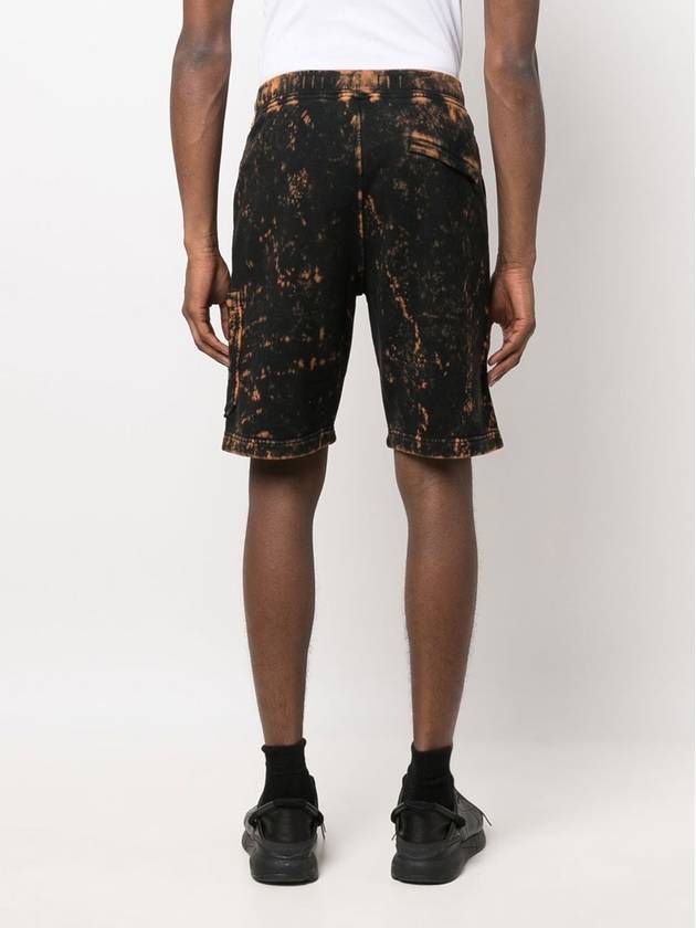 Waffen Patch Off Dye Bermuda Shorts Black - STONE ISLAND - BALAAN 6