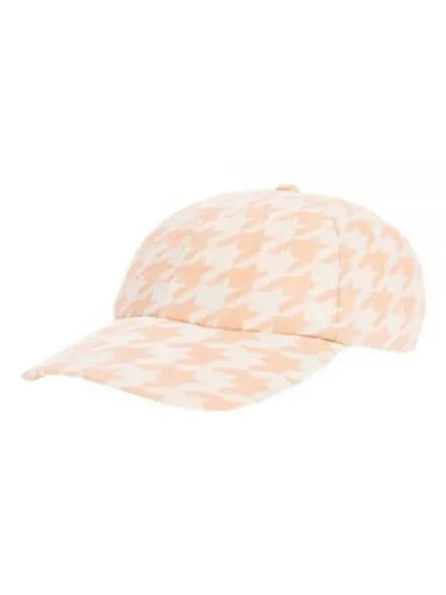 Houndstooth Base Ball Cap Pink - BURBERRY - BALAAN 2