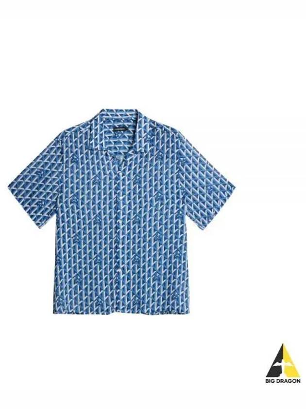 24 DONSO AIRY ISLAND GEO SHIRT FMST10658 O536 Men s - J.LINDEBERG - BALAAN 2