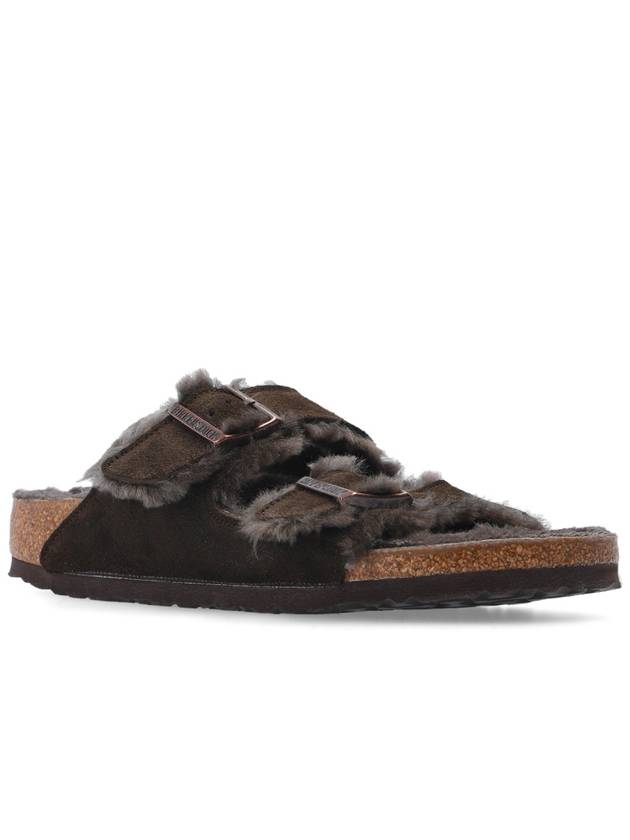 Arizona Shearling Medium Sandals Mocha - BIRKENSTOCK - BALAAN 5