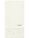 Wool Muffler Scarf White Unisex - ACNE STUDIOS - BALAAN 3