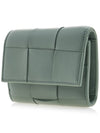 Intrecciato Tri-Fold Zip Half Wallet New Sage - BOTTEGA VENETA - BALAAN 3