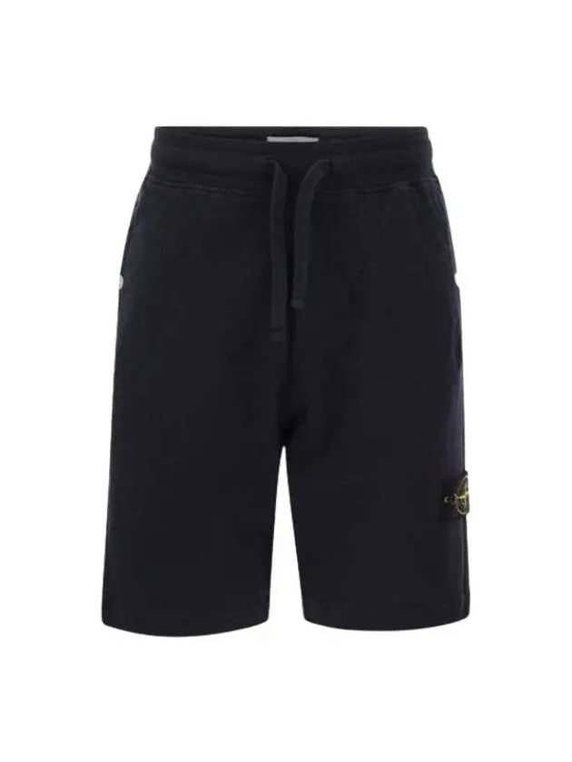 Compass Badge Cotton Track Shorts Navy - STONE ISLAND - BALAAN 3