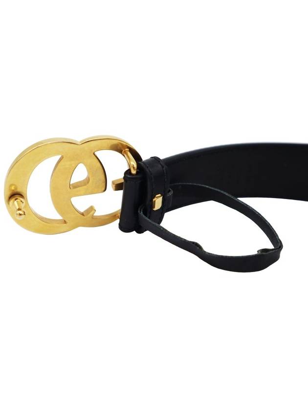 Women s Leather Black Gucci 414516 Gold Plated GG Marmont Thin Belt 80 - GUCCI - BALAAN 4