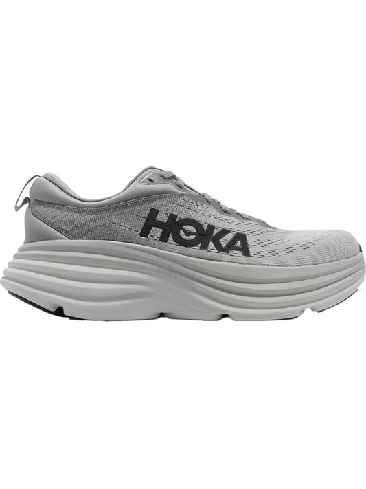 Bondi 8 Wide Low Top Sneakers Grey - HOKA ONE ONE - BALAAN.