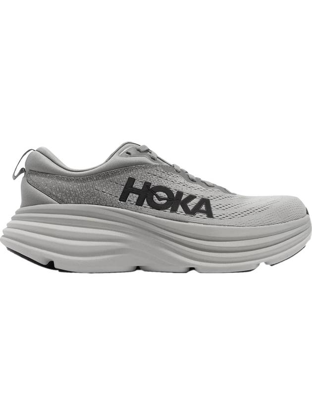 Bondi 8 Wide Low Top Sneakers Grey - HOKA ONE ONE - BALAAN 1