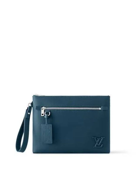 Takeoff Leather Pouch Bag Blue - LOUIS VUITTON - BALAAN 2