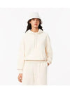 Women s Tennis Ball Badge Garment Dying Hood Cream - LACOSTE - BALAAN 2