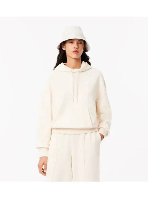 Women s Tennis Ball Badge Garment Dying Hood Cream - LACOSTE - BALAAN 2