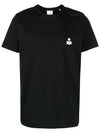 Zafferh Logo Cotton Short Sleeve T-Shirt Black - ISABEL MARANT - BALAAN 3