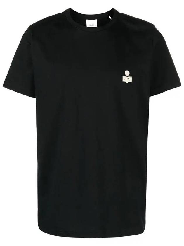 Zafferh Logo Cotton Short Sleeve T-Shirt Black - ISABEL MARANT - BALAAN 3