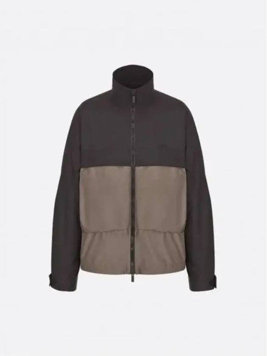 Blouson Jacket Technical Silk Black Brown - DIOR - BALAAN 2