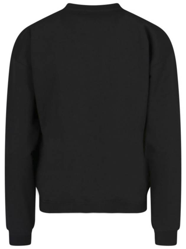 Women's Paris Logo Crew Neck Cotton Sweatshirt Black - KENZO - BALAAN 4