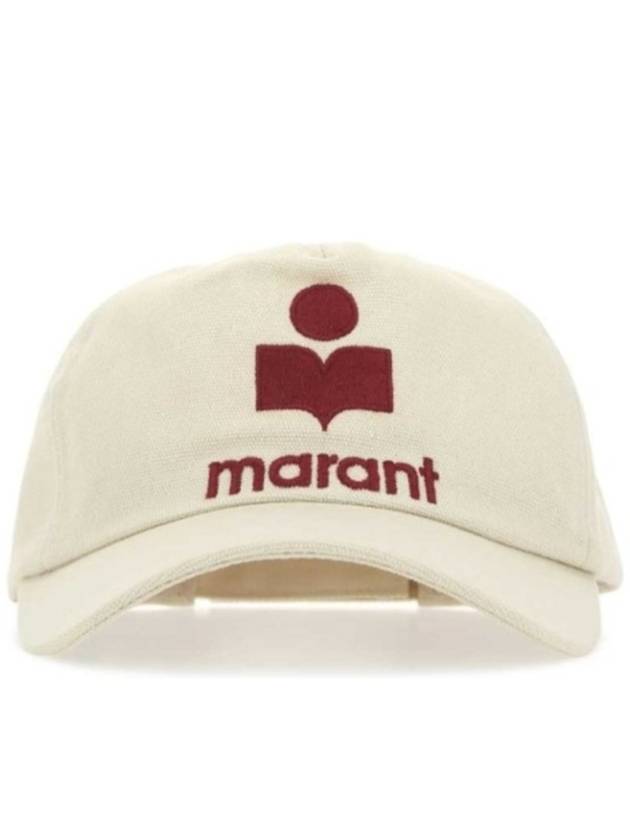 Tyron Logo Cotton Ball Cap Ecru Red - ISABEL MARANT - BALAAN 2