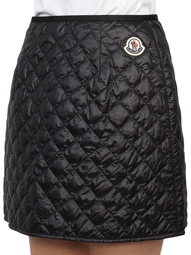 Padded Mini A-Line Skirt Black - MONCLER - BALAAN 9