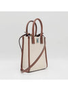 Frances Canvas Leather Mini Tote Bag Ecru Tan - BURBERRY - BALAAN 3