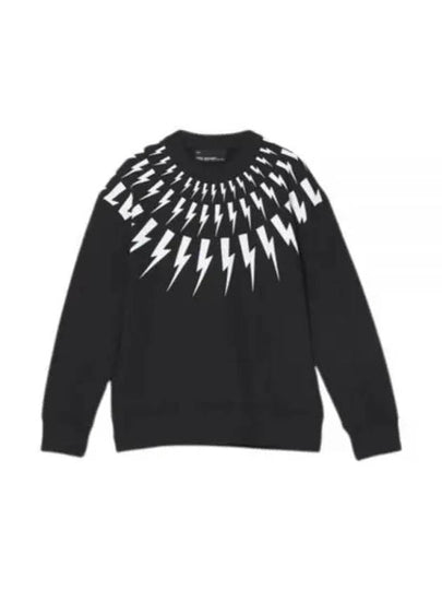 Thunderbolt Easy Sweatshirt Black - NEIL BARRETT - BALAAN 2