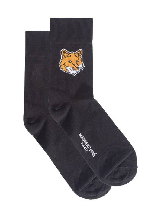 Fox Head Socks Black - MAISON KITSUNE - BALAAN 2