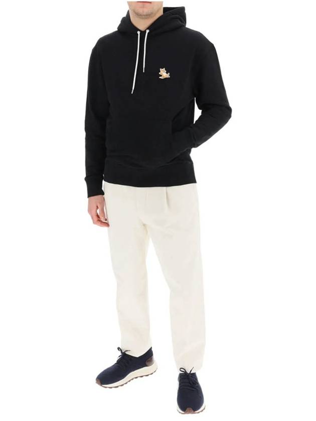 Chillax Fox Patch Classic Hoodie Black - MAISON KITSUNE - BALAAN 4