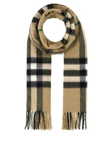 Check Cashmere Scarf Beige - BURBERRY - BALAAN 1