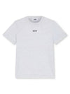 Micro Logo Print Cotton Short Sleeve T-Shirt Grey - MSGM - BALAAN 2