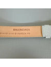 Women s Silver Glitter Calf Leather BB Belt 581690 210K3 8110 - BALENCIAGA - BALAAN 4