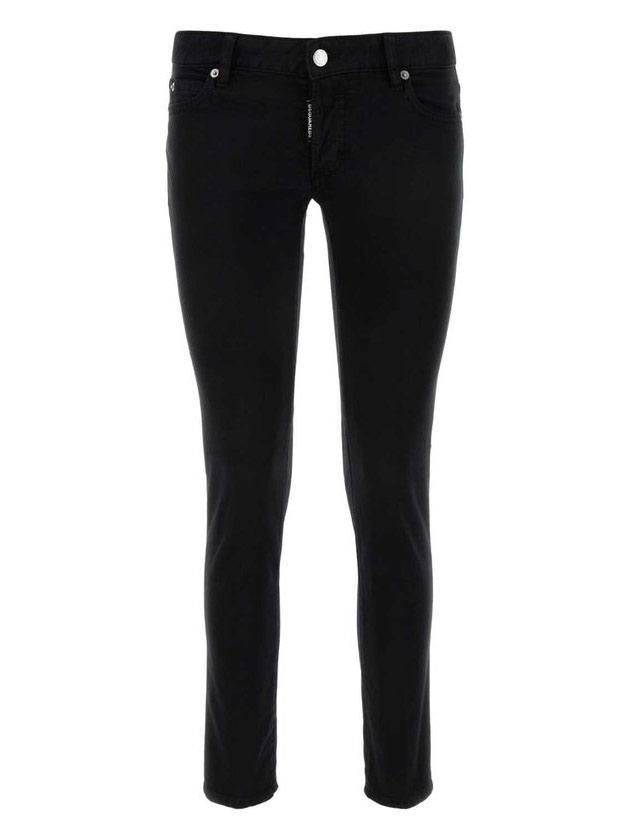 Jennifer Cropped Skinny Jeans Black - DSQUARED2 - BALAAN 2